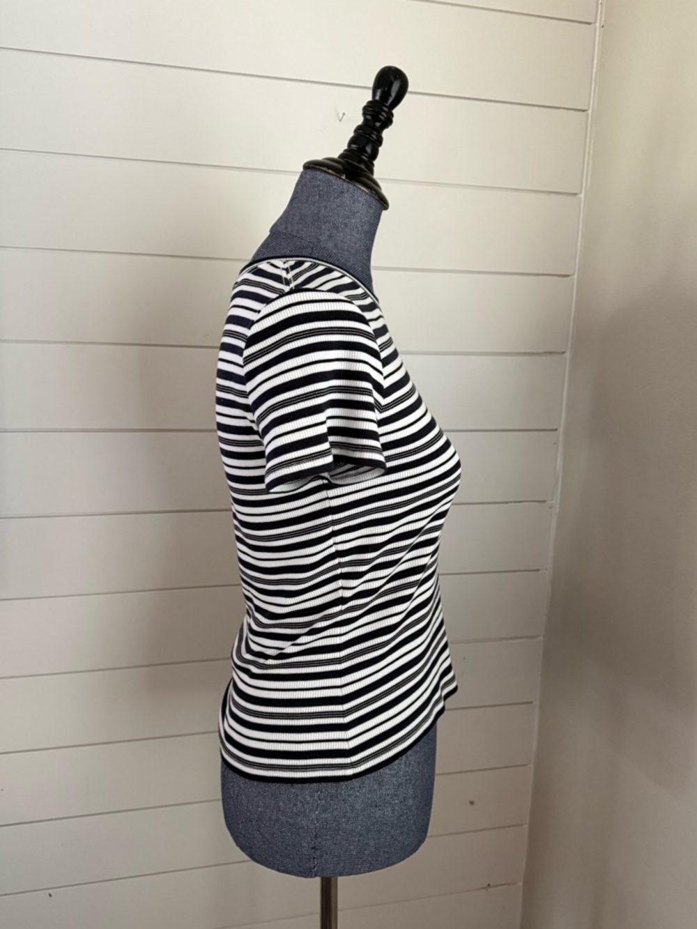 PAIGE Chantrelle Crew-Neck Ribbed Tee - Picture 7 of 8